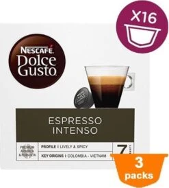 Nescafé Dolce Gusto Espresso Intenso Cups - 3 X 16 Stuks -Bekend Koffie Winkel 1082x1200