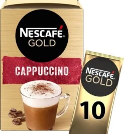 Nescafé Gold Cappuccino Oploskoffie - Ongezoet - 6 Doosjes à 10 Zakjes -Bekend Koffie Winkel 1110x1200