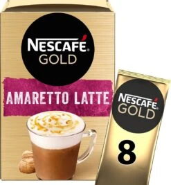 Nescafé Gold Amaretto Latte Oploskoffie - 6 Doosjes à 8 Zakjes -Bekend Koffie Winkel 1111x1200 6