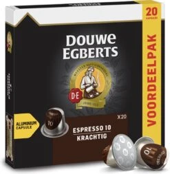 Douwe Egberts Espresso Krachtig Koffiecups - Intensiteit 10/12 - 10 X 20 Capsules -Bekend Koffie Winkel 1171x1200