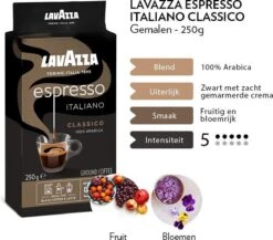 Lavazza Espresso Italiano Classico Gemalen / Filterkoffie - 8 X 250 Gram -Bekend Koffie Winkel 1200x1053 1