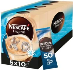 Nescafé Frappé Oploskoffie - 5 Doosjes à 10 Zakjes -Bekend Koffie Winkel 1200x1156