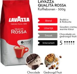 Lavazza Qualita Rossa Koffiebonen - 500g -Bekend Koffie Winkel 1200x1162 1