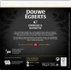 Douwe Egberts Espresso Ristretto (12) - 10 X 20 Koffiecups -Bekend Koffie Winkel 1200x1186 8