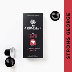 Aroma Club - Nespresso Compatible Capsules (120 St.) - No. 3 Strong George - Intensiteit 5/5 - Espresso - 100% Aluminium Koffiecups -Bekend Koffie Winkel 1200x1200 16