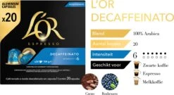 L'OR Espresso Decaffeinato (6) - 10 X 20 Koffiecups -Bekend Koffie Winkel 1200x656 2