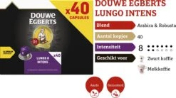 Douwe Egberts Lungo Intens (8) - 5 X 40 Koffiecups -Bekend Koffie Winkel 1200x672 1