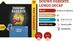 Douwe Egberts Lungo Decaf (6) - 10 X 20 Koffiecups -Bekend Koffie Winkel 1200x681