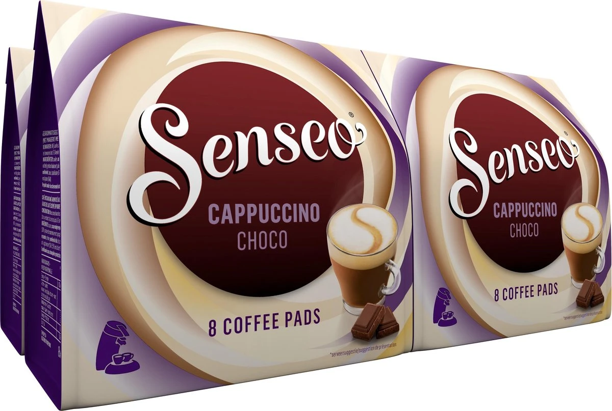 Senseo Cappuccino Choco Koffiepads - 2/9 Intensiteit - 4 X 8 Pads 3 Senseo Cappuccino Choco Koffiepads - 2/9 Intensiteit - 4 X 8 Pads
