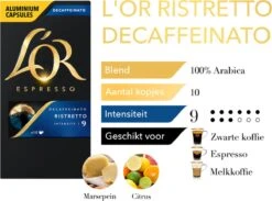 L'OR Espresso Ristretto Decaffeinato - Intensiteit 9/12 - 10 X 10 Capsules -Bekend Koffie Winkel 1200x889 5