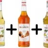 Monin Koffiesiroop VOORDEELPACK Vanille 25cl + Hazelnut 25cl + Caramel 25cl Set 3 Flessen -Bekend Koffie Winkel 1200x926