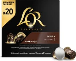 L'OR Espresso Forza Koffiecups - Intensiteit 9/12 - 10 X 20 Capsules -Bekend Koffie Winkel 1200x968
