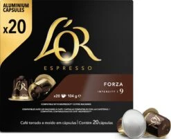 L'OR Espresso Forza Koffiecups - Intensiteit 9/12 - 10 X 20 Capsules -Bekend Koffie Winkel 1200x975 2