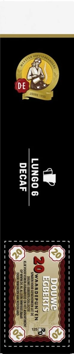 Douwe Egberts Lungo Decaf (6) - 10 X 20 Koffiecups -Bekend Koffie Winkel 253x1200 1