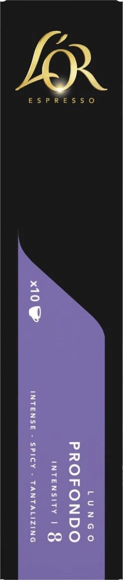 L'OR Lungo Profondo Koffiecups - Intensiteit 8/12 - 10 X 10 Capsules 16 L'OR Lungo Profondo Koffiecups - Intensiteit 8/12 - 10 X 10 Capsules -Bekend Koffie Winkel 255x1200 13