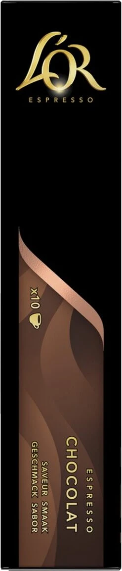 L'OR Espresso Chocolat Koffiecups - 10 X 10 Capsules -Bekend Koffie Winkel 257x1200