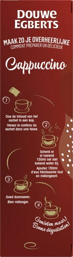 Douwe Egberts Verwenkoffie Cappuccino Oploskoffie - 5 X 10 Zakjes -Bekend Koffie Winkel 343x1200