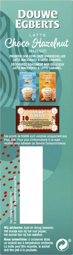 Douwe Egberts Latte Choco Hazelnut Oploskoffie - 5/9 Intensiteit - 5 X 8 Zakjes -Bekend Koffie Winkel 343x1200 4