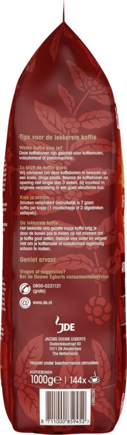Douwe Egberts Aroma Rood Koffiebonen - 4 X 1000 Gram - Extra Grote Verpakking -Bekend Koffie Winkel 350x1200
