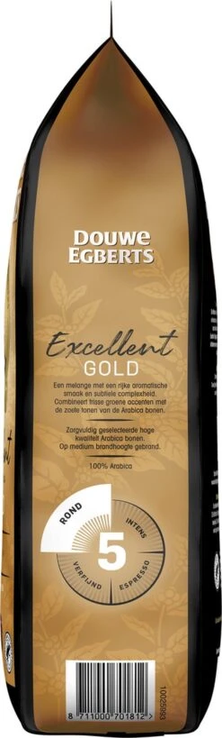 Douwe Egberts Excellent Gold Koffiebonen - 5/9 Intensiteit - 4 X 1kg -Bekend Koffie Winkel 362x1200