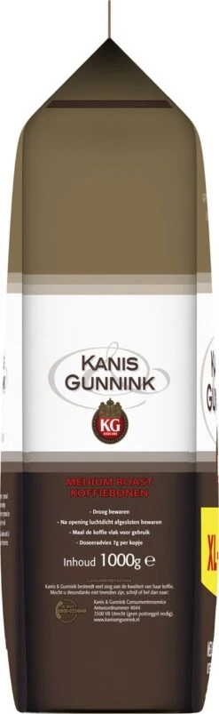 Kanis & Gunnink Medium Roast Koffiebonen - 4 X 1000 Gram - Voordeelverpakking -Bekend Koffie Winkel 369x1200