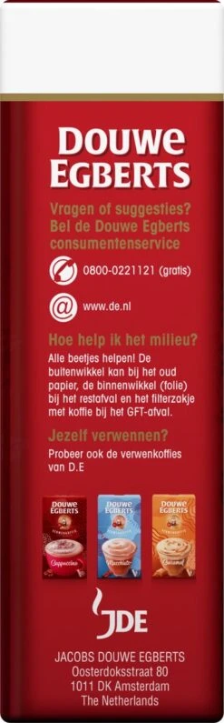 Douwe Egberts Aroma Rood Filterkoffie - 24 X 250 Gram -Bekend Koffie Winkel 373x1200 1