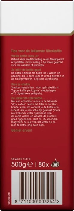 Douwe Egberts Aroma Rood Filterkoffie - 6 X 500 Gram -Bekend Koffie Winkel 420x1200 3