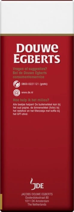 Douwe Egberts Aroma Rood Grove Maling Filterkoffie - 6 X 500 Gram -Bekend Koffie Winkel 421x1200 1