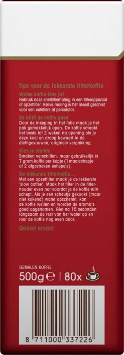 Douwe Egberts Aroma Rood Donker Filterkoffie - 6 X 500 Gram -Bekend Koffie Winkel 421x1200 5