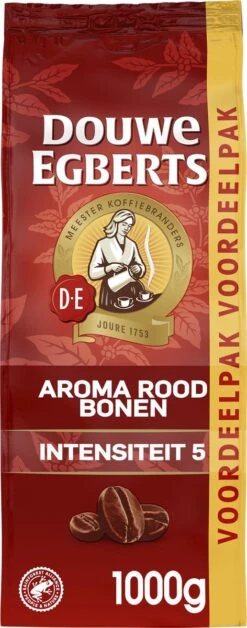 Douwe Egberts Aroma Rood Koffiebonen - 4 X 1000 Gram - Extra Grote Verpakking -Bekend Koffie Winkel 472x1200