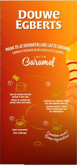 Douwe Egberts Verwenkoffie Latte Caramel Oploskoffie - 5 X 8 Zakjes -Bekend Koffie Winkel 559x1200 2