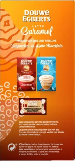 Douwe Egberts Verwenkoffie Latte Caramel Oploskoffie - 5 X 8 Zakjes -Bekend Koffie Winkel 560x1200 3