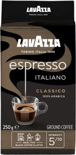 Lavazza Espresso Italiano Classico Gemalen / Filterkoffie - 8 X 250 Gram -Bekend Koffie Winkel 592x1200 1
