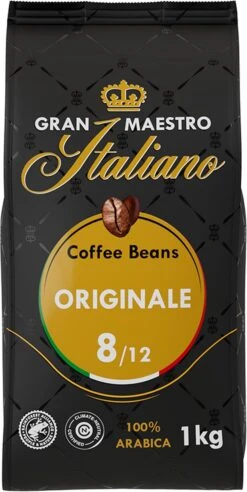 Gran Maestro Italiano - Orginale - Koffiebonen - Bonen Voor Espresso En Lungo - Arabica – 4 X 1kg -Bekend Koffie Winkel 602x1200 3