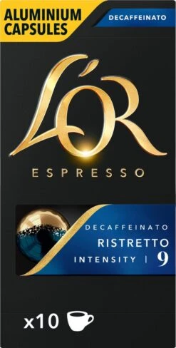L'OR Espresso Ristretto Decaffeinato - Intensiteit 9/12 - 10 X 10 Capsules -Bekend Koffie Winkel 607x1200 7
