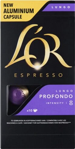 L'OR Lungo Profondo Koffiecups - Intensiteit 8/12 - 10 X 10 Capsules 24 L'OR Lungo Profondo Koffiecups - Intensiteit 8/12 - 10 X 10 Capsules -Bekend Koffie Winkel 608x1200 1