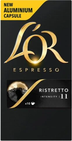 L'OR Espresso Ristretto (11) - 10 X 10 Koffiecups -Bekend Koffie Winkel 611x1200