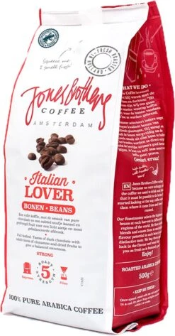 Jones Brothers Coffee Koffiebonen Italian Lover – 6 X 500 Gram -Bekend Koffie Winkel 627x1200 2