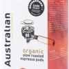 Australian Espresso Pods Dark Roast -4 X 18 Stuks- UTZ Organic -Bekend Koffie Winkel 656x1200 4