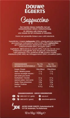 Douwe Egberts Verwenkoffie Cappuccino Oploskoffie - 5 X 10 Zakjes -Bekend Koffie Winkel 713x1200 1