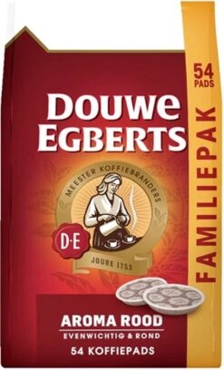 Douwe Egberts Aroma Rood Koffiepads - 4 X 54 Pads -Bekend Koffie Winkel 726x1200 1