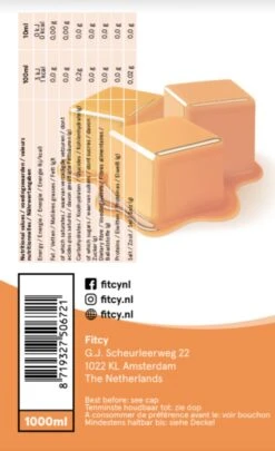 Fitcy | Koffiesiroop | Karamel | Barista Syrup | Zero | Vegan | Vetvrij | Suikervrij | Keto-vriendelijk | Koffie | Siroop| MET DOSEERPOMP | 1L -Bekend Koffie Winkel 732x1200 1