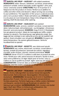 Fitcy | Koffiesiroop | Hazelnoot | Barista Syrup | Zero | Vegan | Vetvrij | Suikervrij | Keto-vriendelijk | Koffie | Siroop | MET DOSEERPOMP | 1L -Bekend Koffie Winkel 739x1200