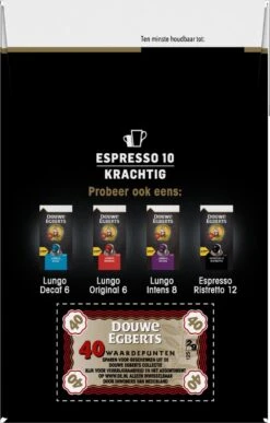 Douwe Egberts Espresso Krachtig (10) - 5 X 40 Koffiecups -Bekend Koffie Winkel 766x1200