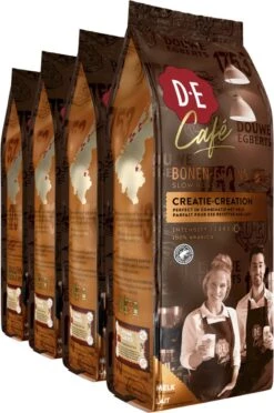 Douwe Egberts D.E Café Creatie Koffiebonen - 7/9 Intensiteit - 4 X 500 Gram -Bekend Koffie Winkel 796x1200