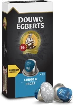 Douwe Egberts Lungo Decaf Koffiecups - Intensiteit 6/12 - 10 X 10 Capsules -Bekend Koffie Winkel 836x1200