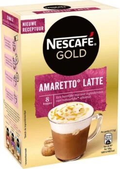 Nescafé Gold Amaretto Latte Oploskoffie - 6 Doosjes à 8 Zakjes -Bekend Koffie Winkel 855x1200 4