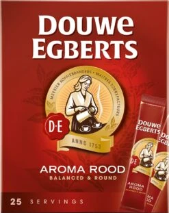 Douwe Egberts Aroma Rood Sticks Oploskoffie - 6 X 25 Zakjes -Bekend Koffie Winkel 954x1200 1